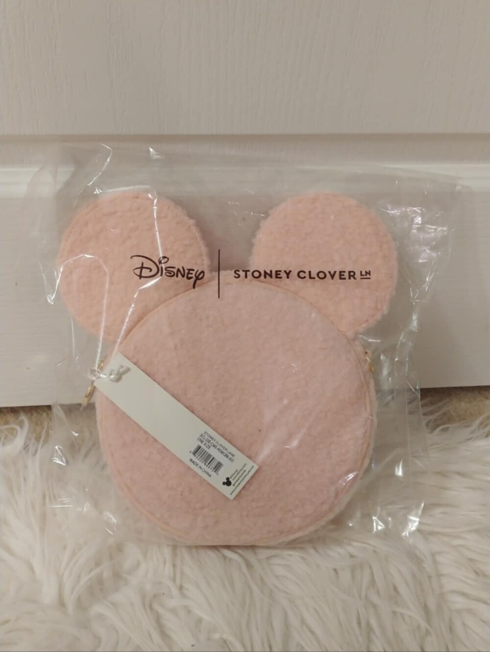 💖FIRM! NWT STONEY CLOVER LANE MICKEY MOUSE PINK SHERPA CROSSBODY BAG (LIMITED E
